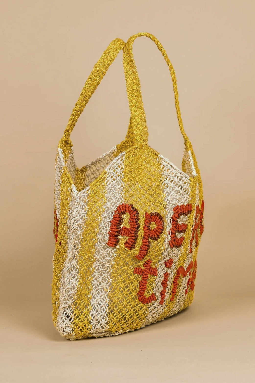 Drew Stripe Aperol Yellow Bag