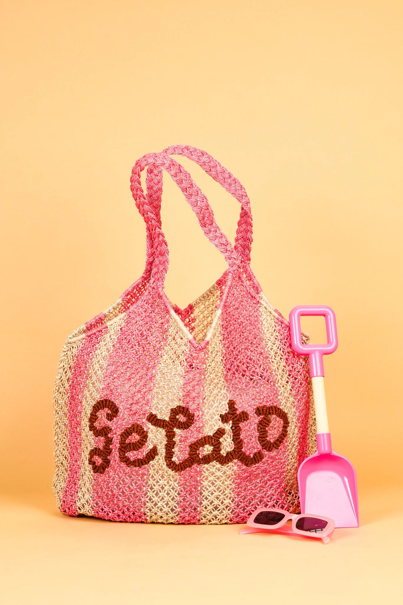 Drew Stripe Gelato Rose Bag