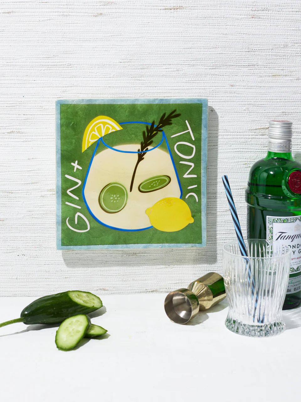 Gin & Tonic Capiz-Shell Hanging Wall Tile