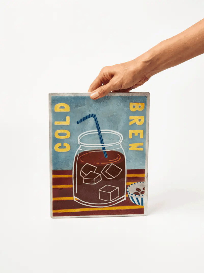 Capiz-Shell Cold Brew Hanging Wall Tile 