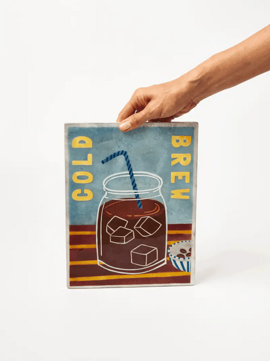 Capiz-Shell Cold Brew Hanging Wall Tile 