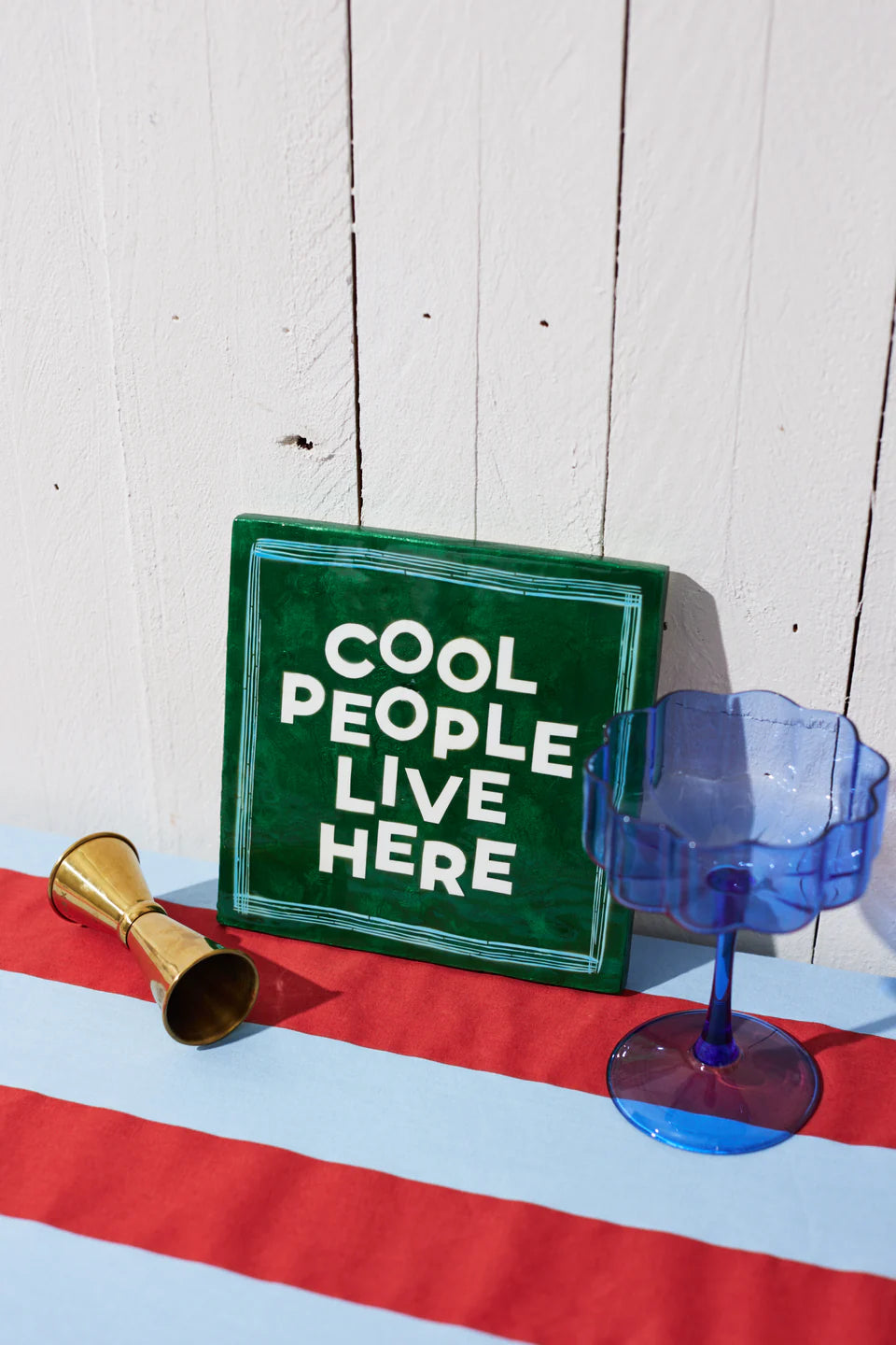 Fun House Cool People Green Tile