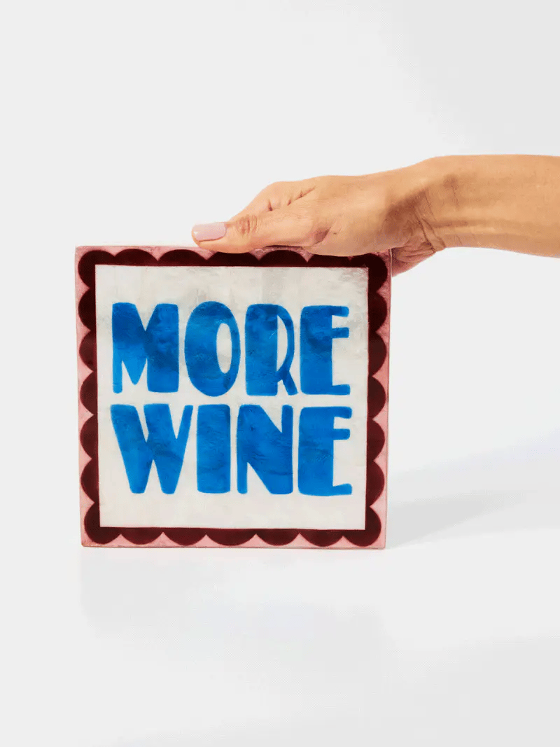 More wine square hanging wall tile